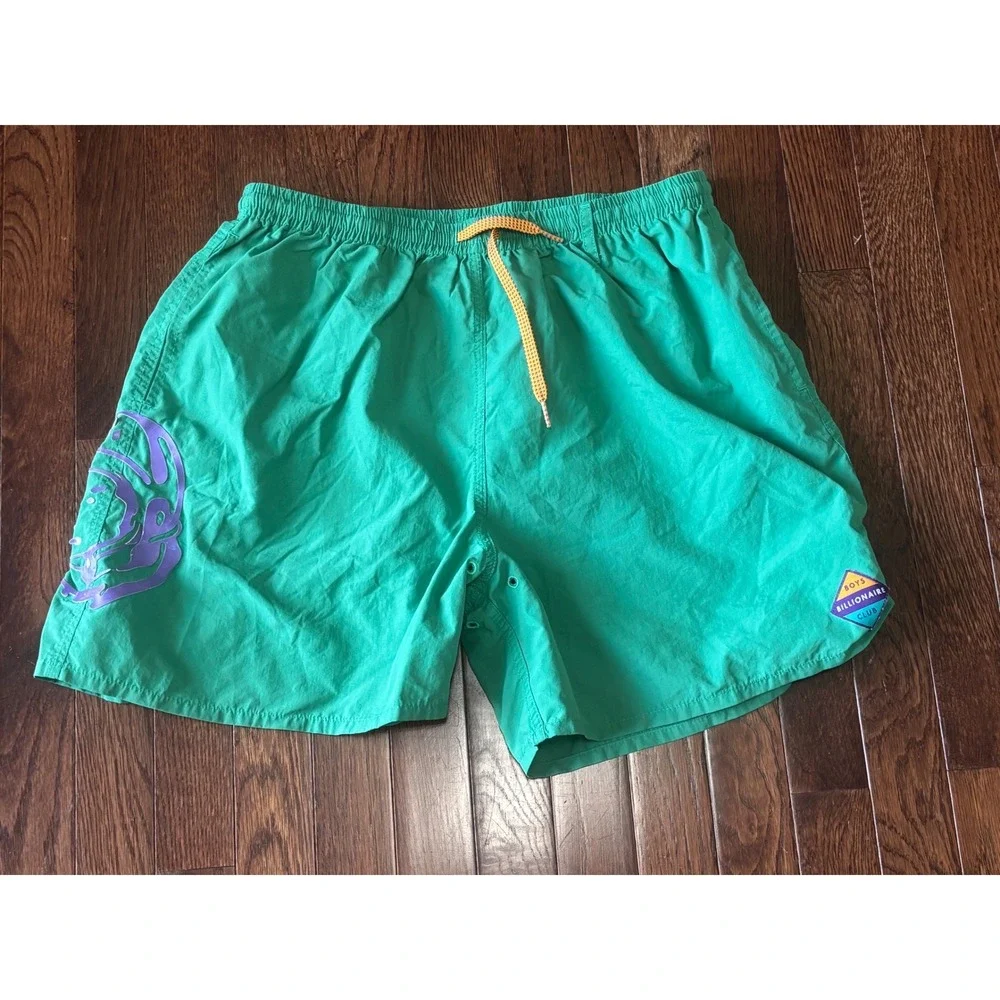Billionaire Boys Club BBC Green Swim Trunks Shorts Mens Large Astronaut Logo 5in